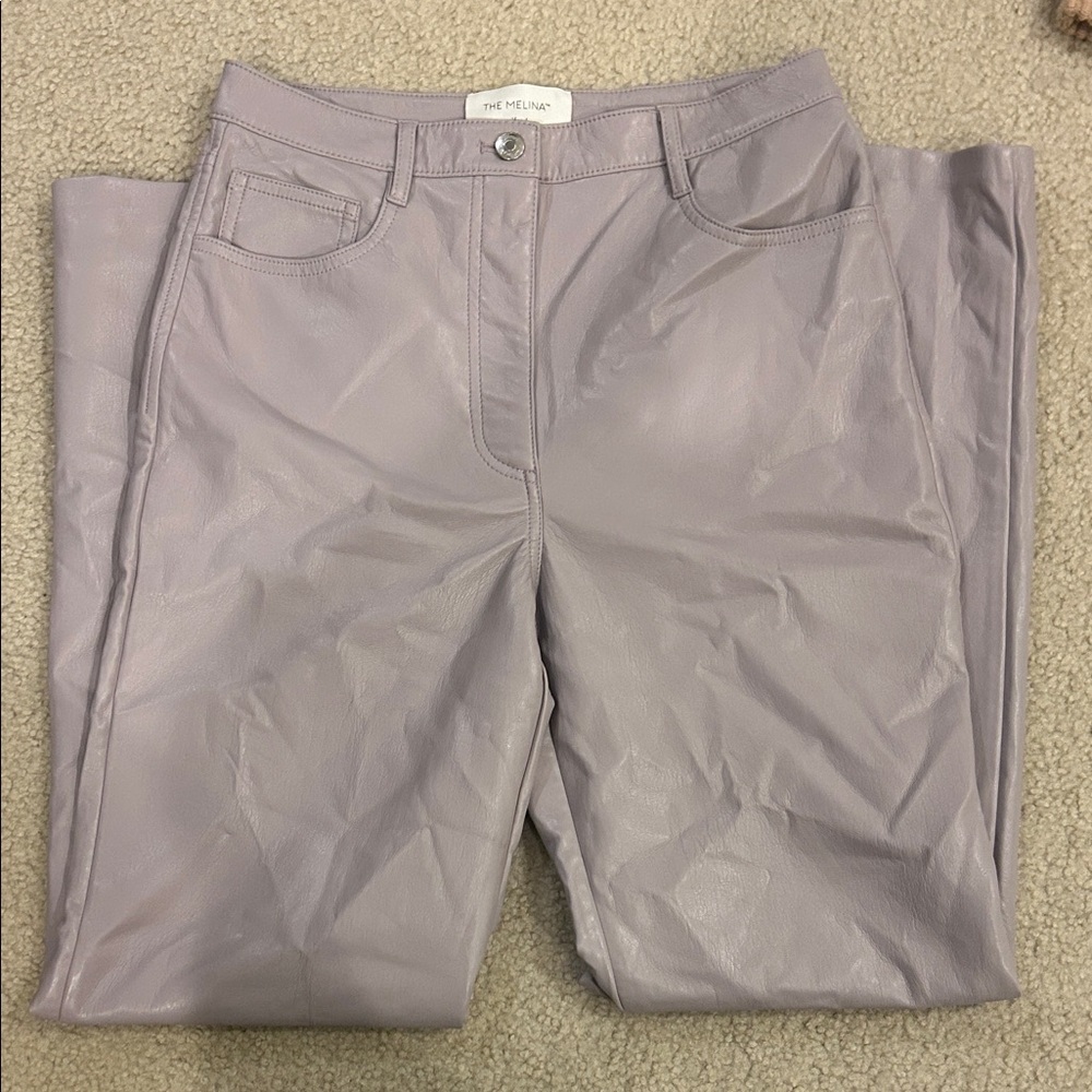 Aritzia Wilfred Melina high-rise straight-leg vegan leather pants - Picture 2 of 7